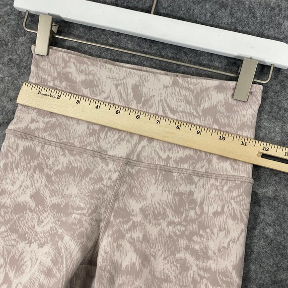 Athleta Legging XS Pink Elastion Textured Tight Abstract Print High Rise Workout - Picture 10 of 14